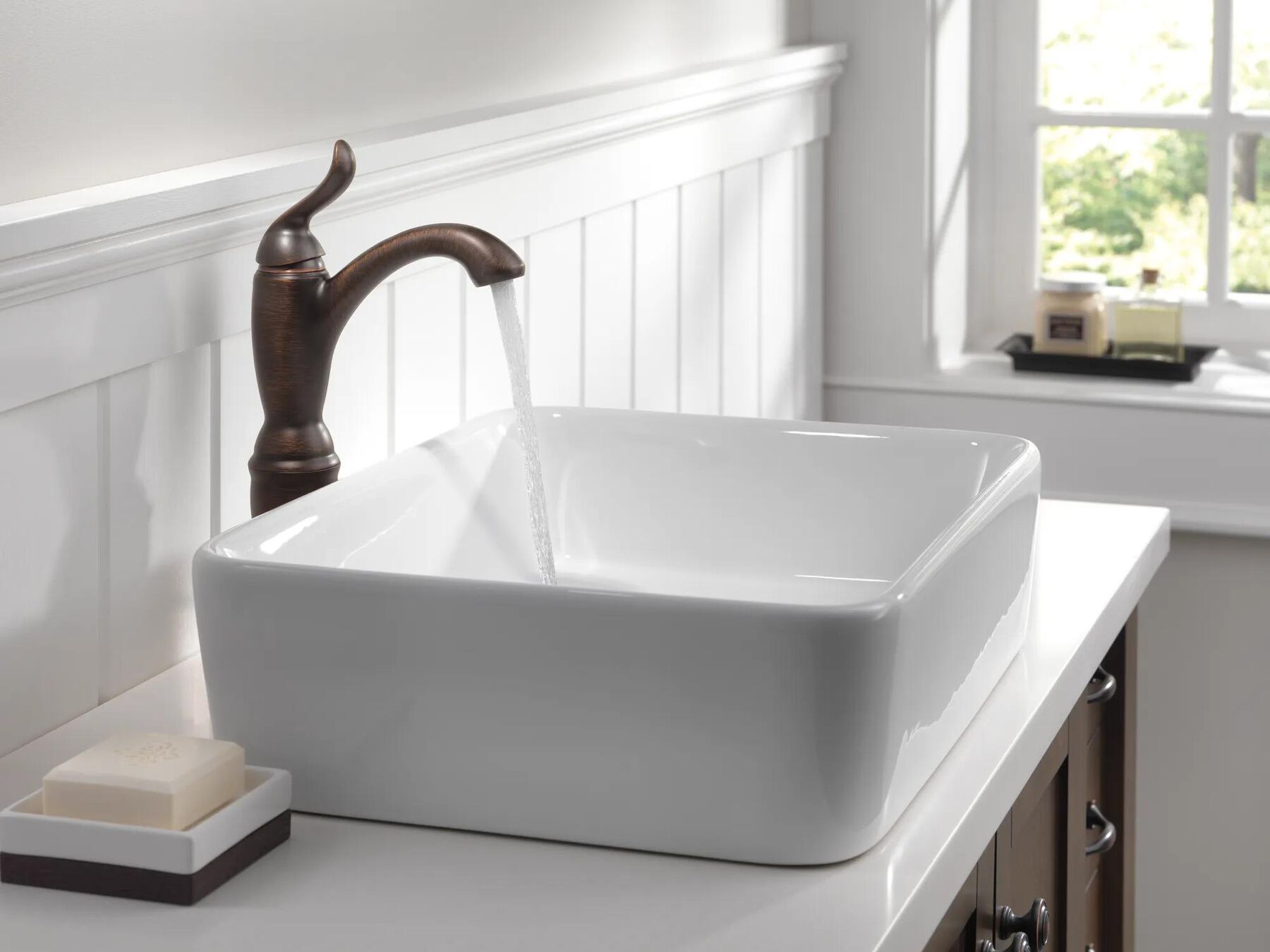 Single Handle Vessel Bathroom Faucet (Recertified)