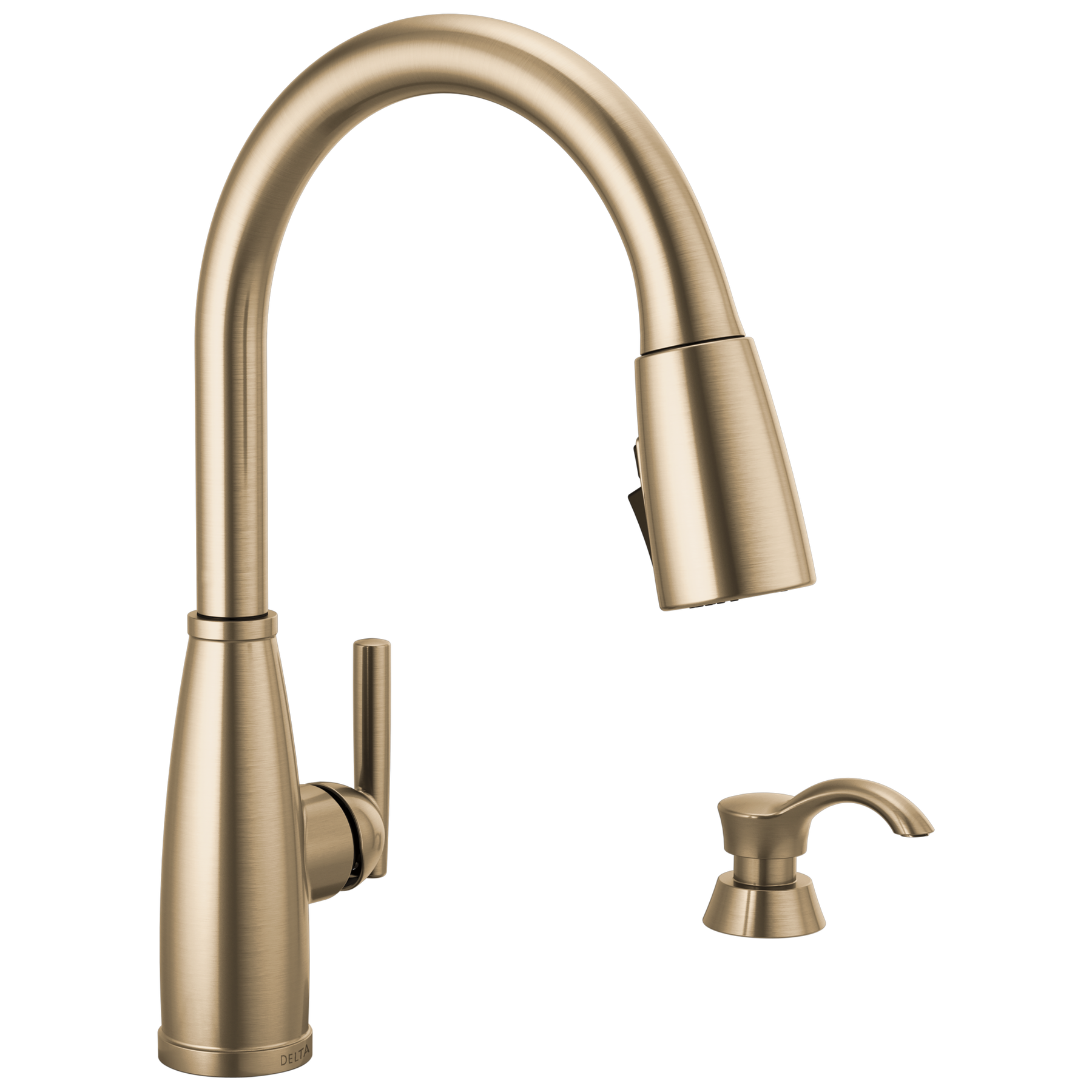 Single Handle Pull-Down Kitchen Faucet with Soap Dispenser and ShieldSpray&reg; Technology