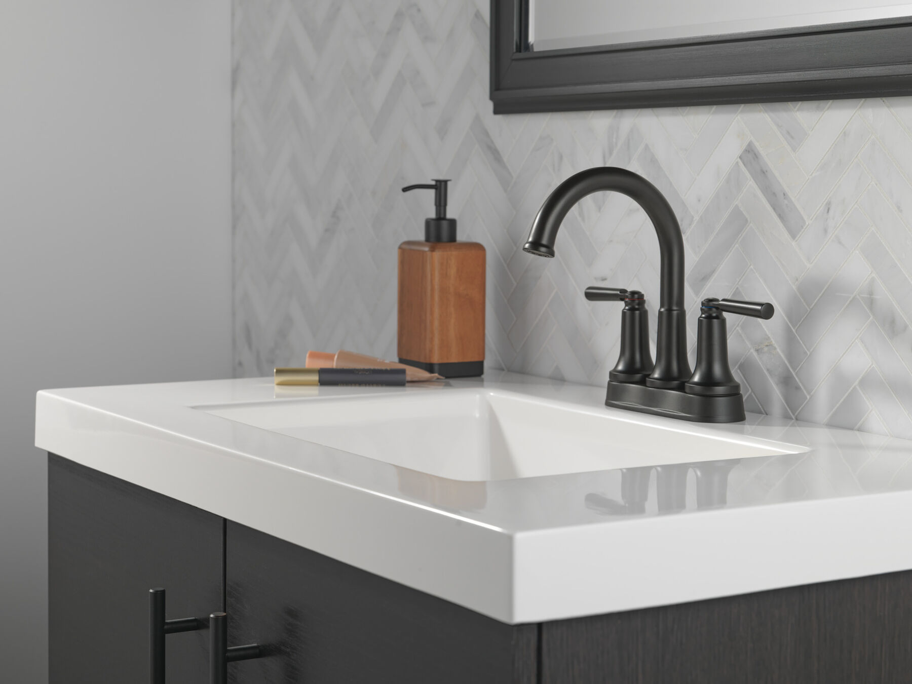 Two Handle Centerset Bathroom Faucet