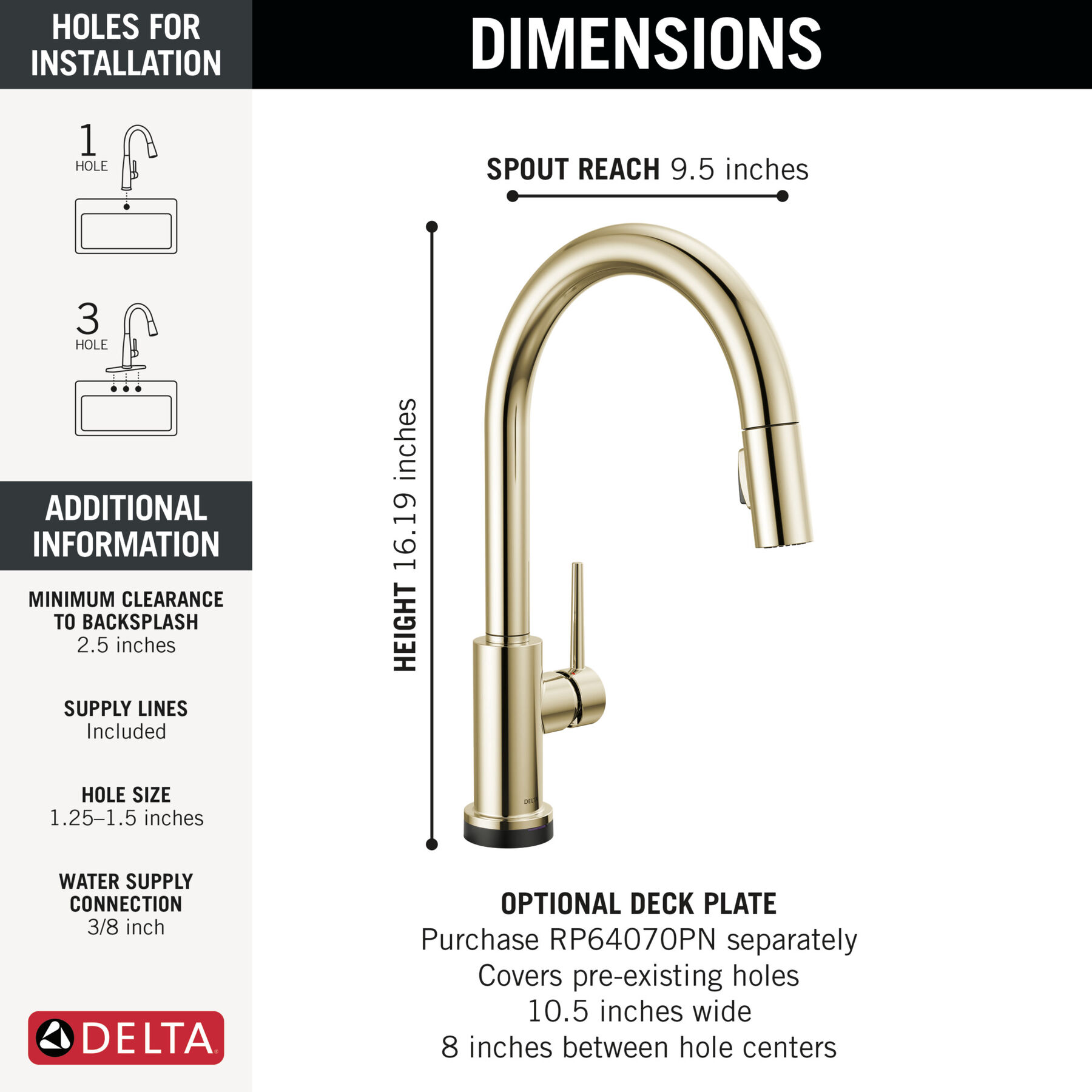 VoiceIQ&reg; Kitchen Faucet with Touch<sub>2</sub>O&reg; Technology with Touchless Technology