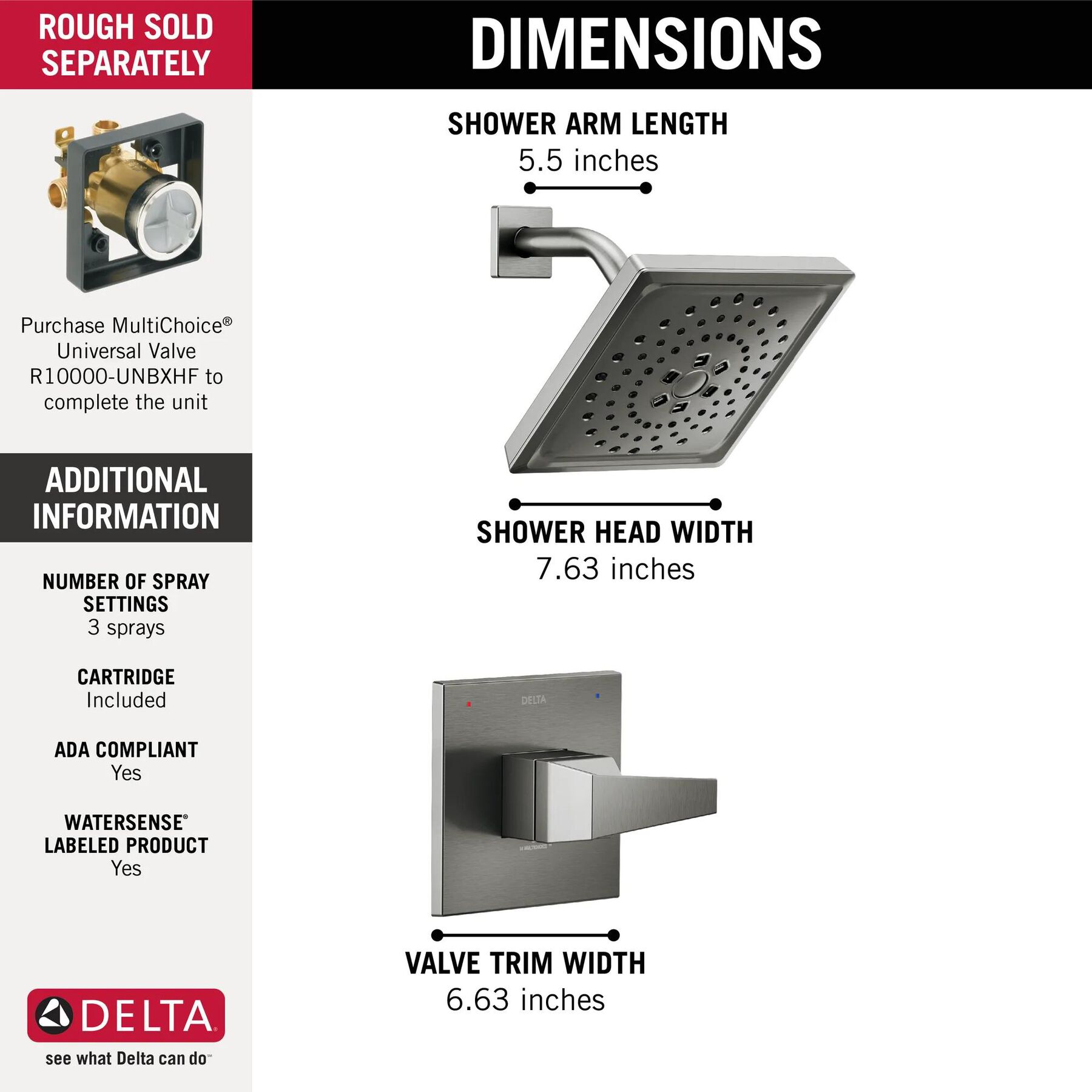 14 Series H2Okinetic&reg; Shower Only Trim (Recertified)