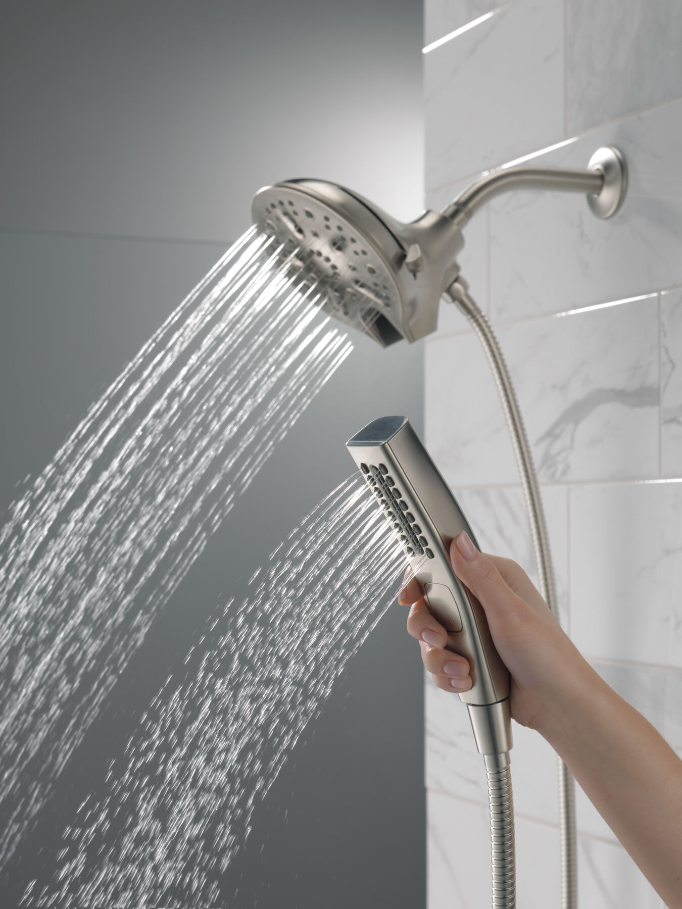 In2ition&reg; H<sub>2</sub>Okinetic&reg; 5-Setting Two-in-One Shower (Recertified)