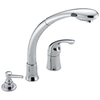 Single Handle Pull-Out Kitchen Faucet with Soap Dispenser