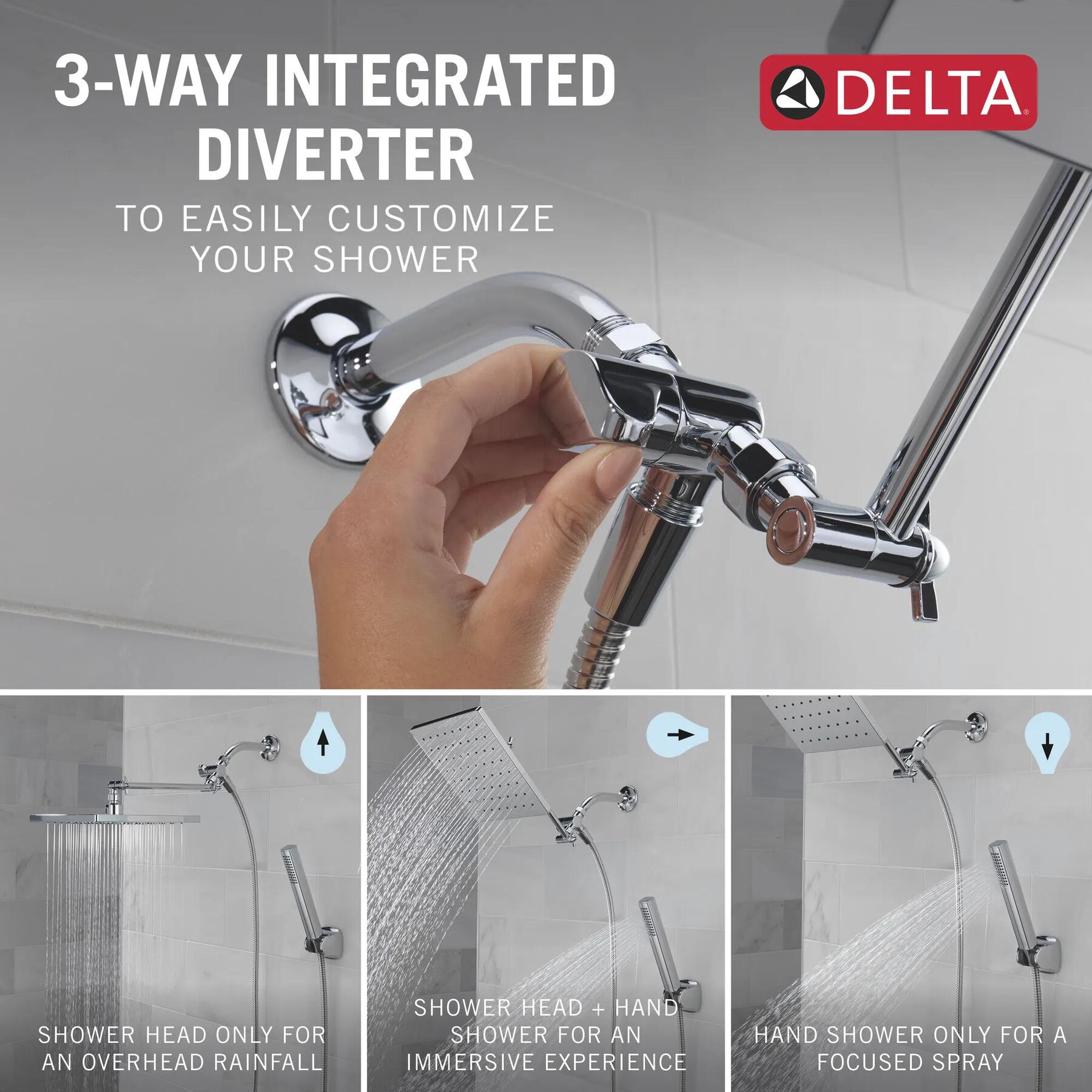 Monitor 14 Series Shower Trim with 10-Inch Raincan Combination Showerhead Bundle