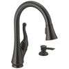 Single Handle Pull-Down Kitchen Faucet with Soap Dispenser