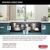30&rdquo; Undermount 16 Gauge Workstation Kitchen Sink Single Bowl with WorkFlow&trade; Ledge and Accessories
