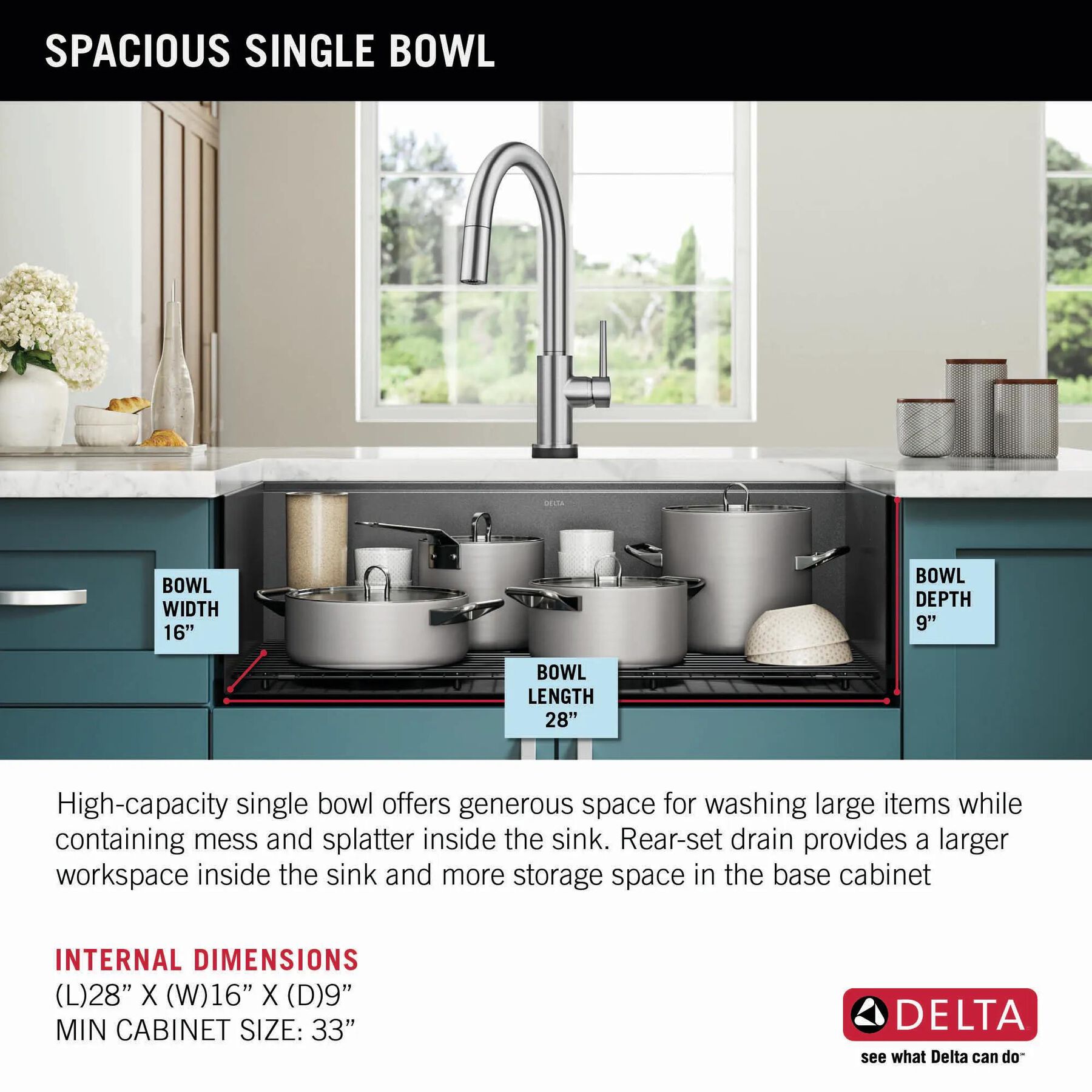 30&rdquo; Undermount 16 Gauge Workstation Kitchen Sink Single Bowl with WorkFlow&trade; Ledge and Accessories