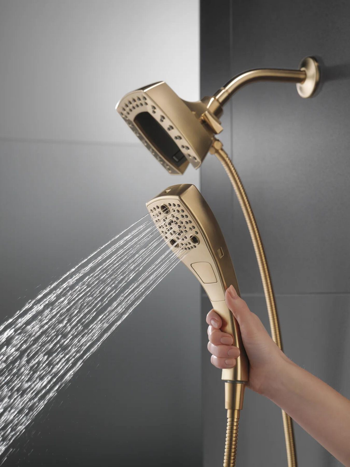 H<sub>2</sub>Okinetic&reg; In2ition&reg; 5-Setting Two-in-One Shower