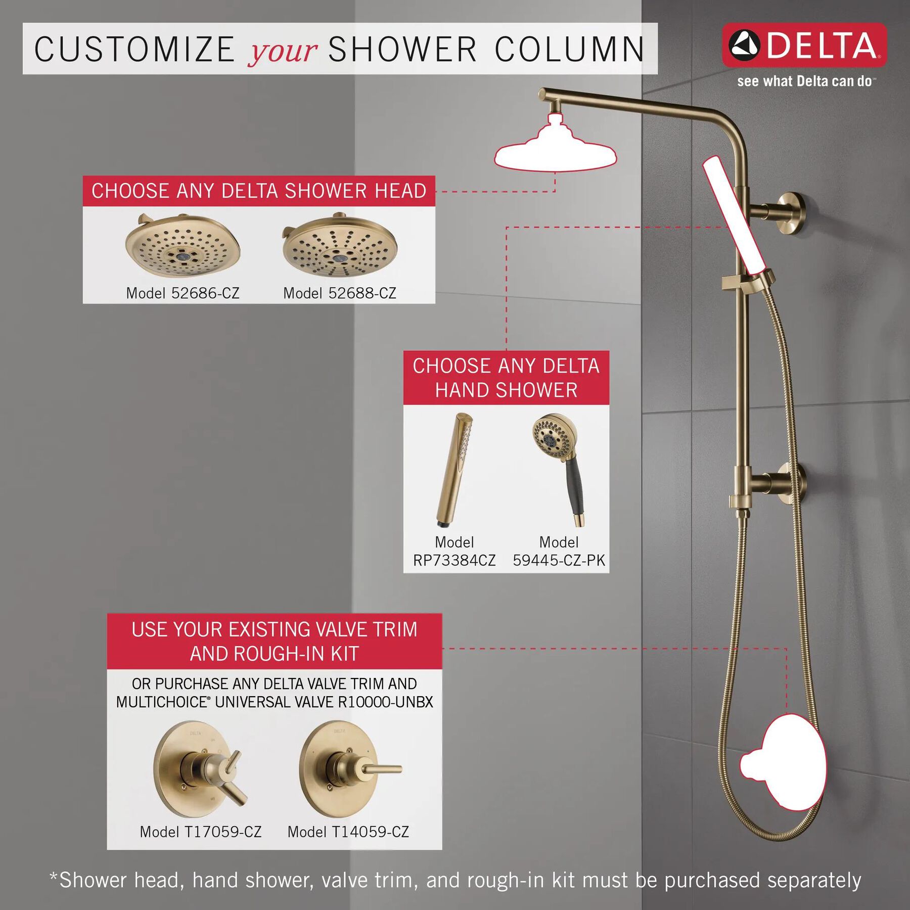 Shower Column 26" Round