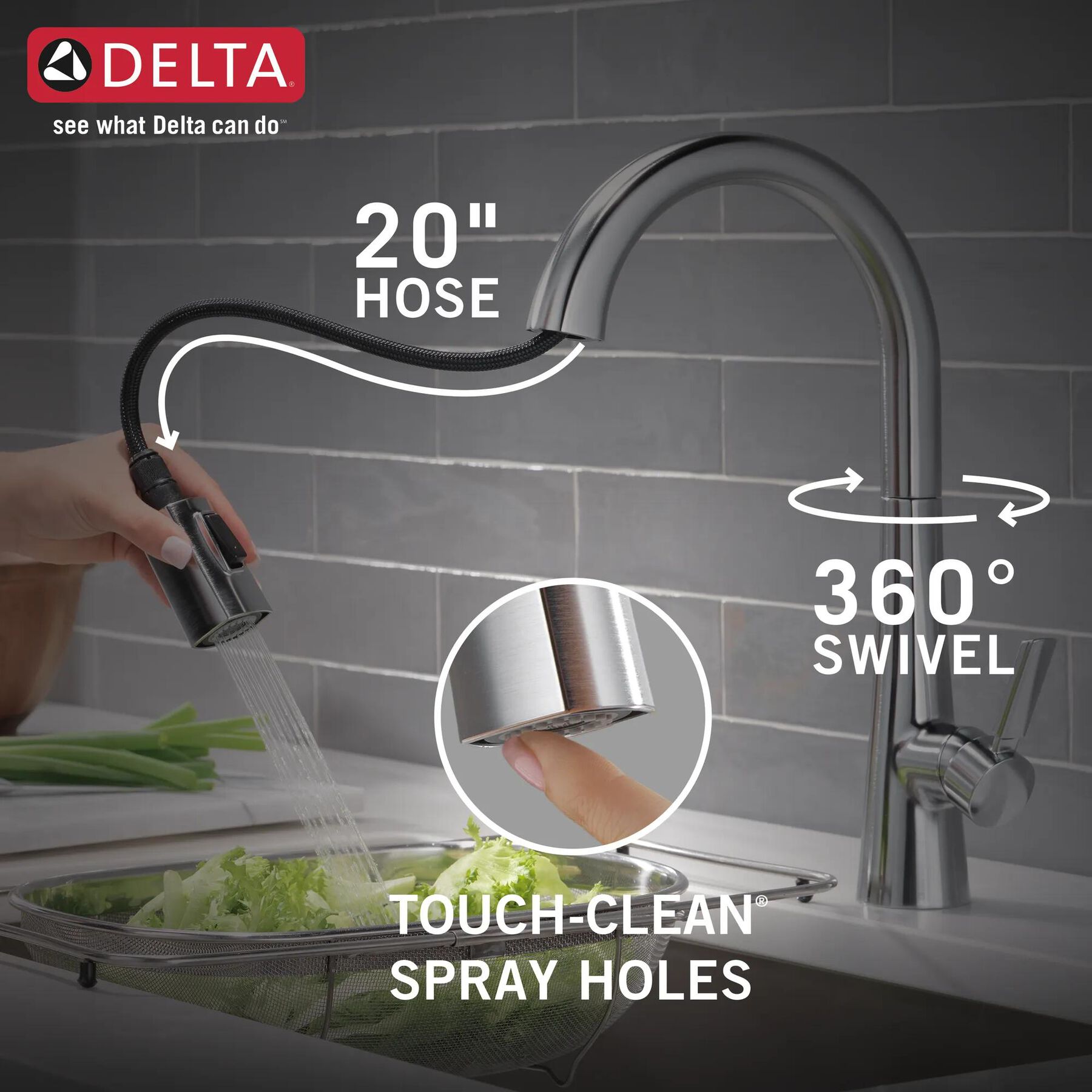 Single Handle Pull-Down Kitchen Faucet