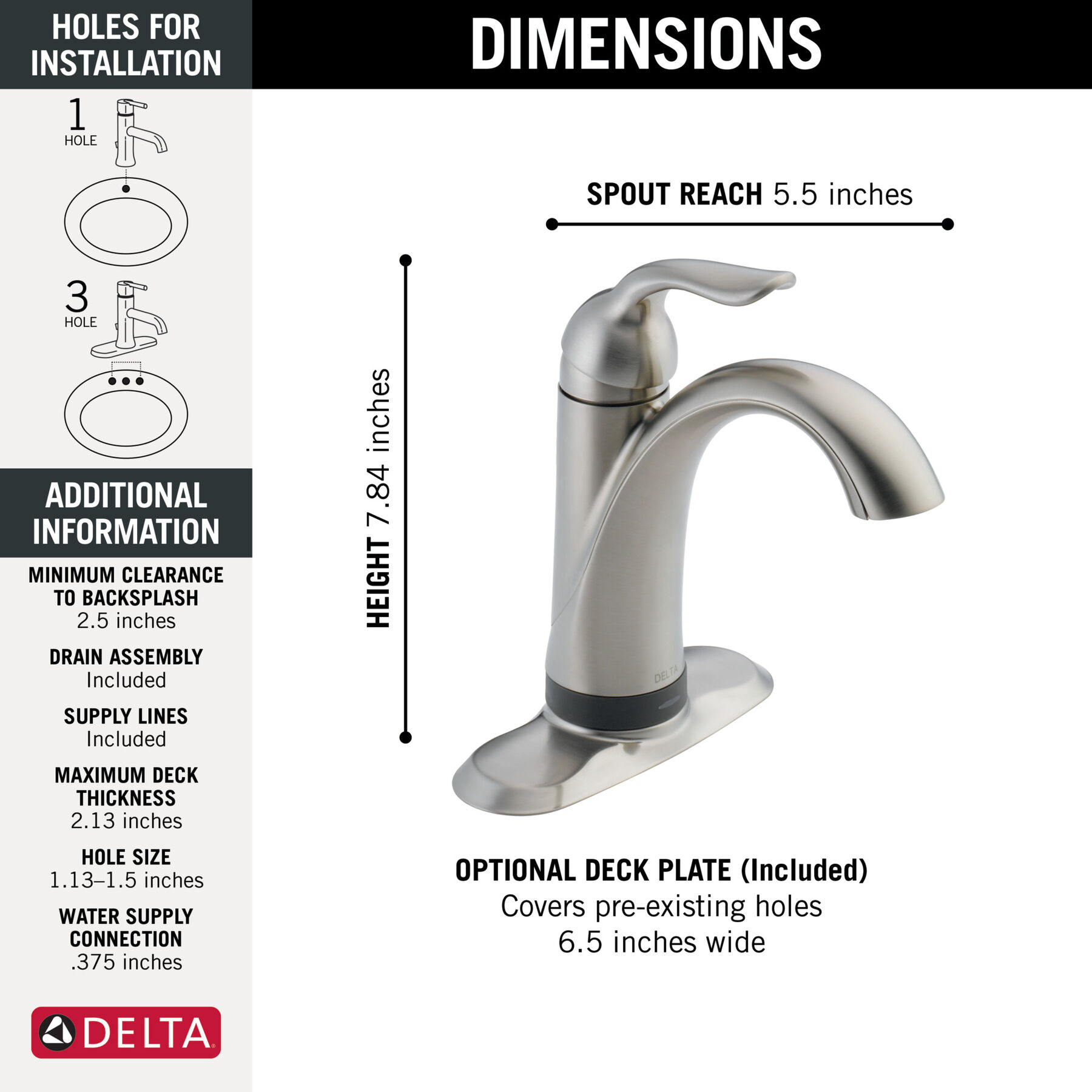 Touch2O&reg; Bathroom Faucet with Touchless Technology (Recertified)