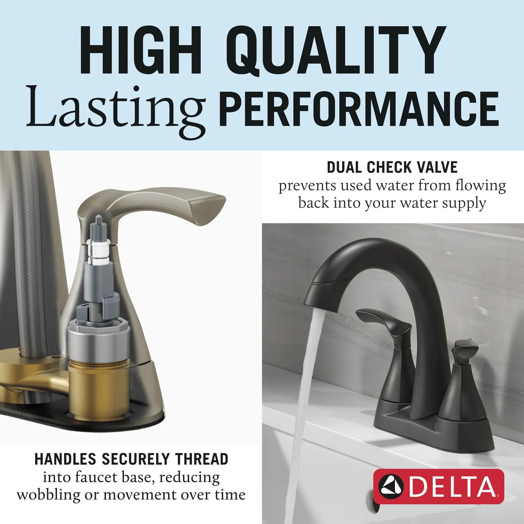Two Handle Centerset Pull-Down Bathroom Faucet