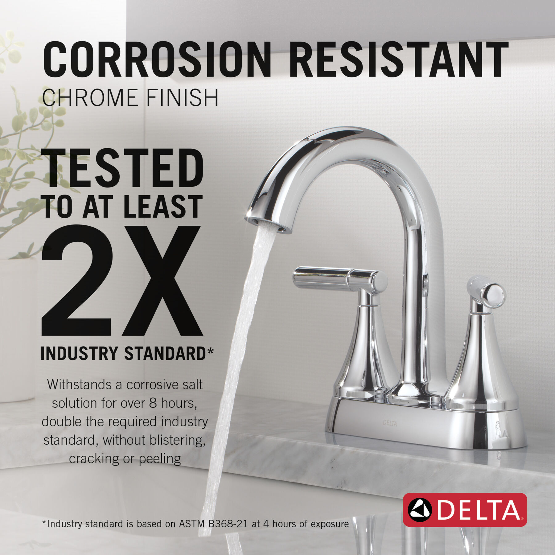 Centerset Lavatory Faucet with 14 Series Tub Shower Trim and Rough Bundle