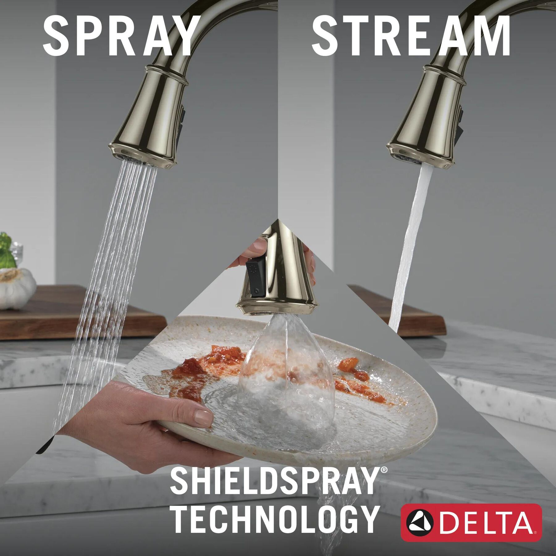 Touch<sub>2</sub>O&reg; Technology Kitchen Faucet with Touchless Technology