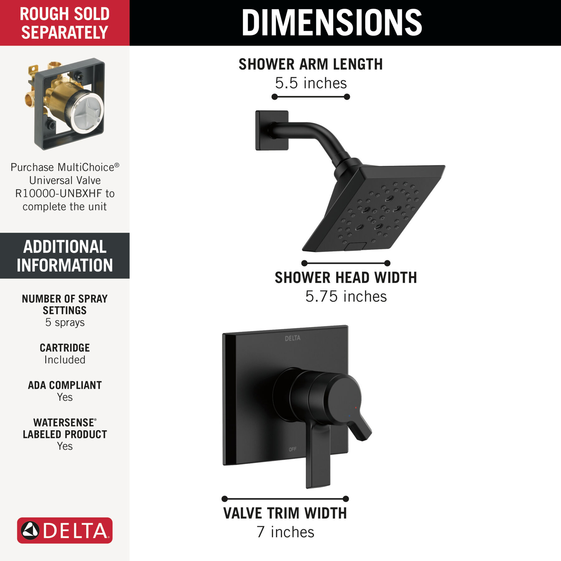Monitor&reg; 17 Series H<sub>2</sub>Okinetic&reg; Shower Trim
