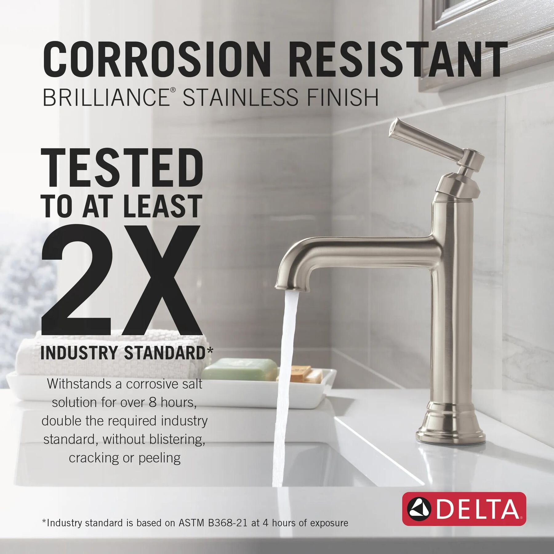Single Handle Lavatory Faucet with 14 Series Tub Shower Trim and Rough Bundle