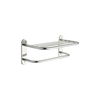 18" Stainless Steel Towel Shelf with One Bar, Exposed Mounting