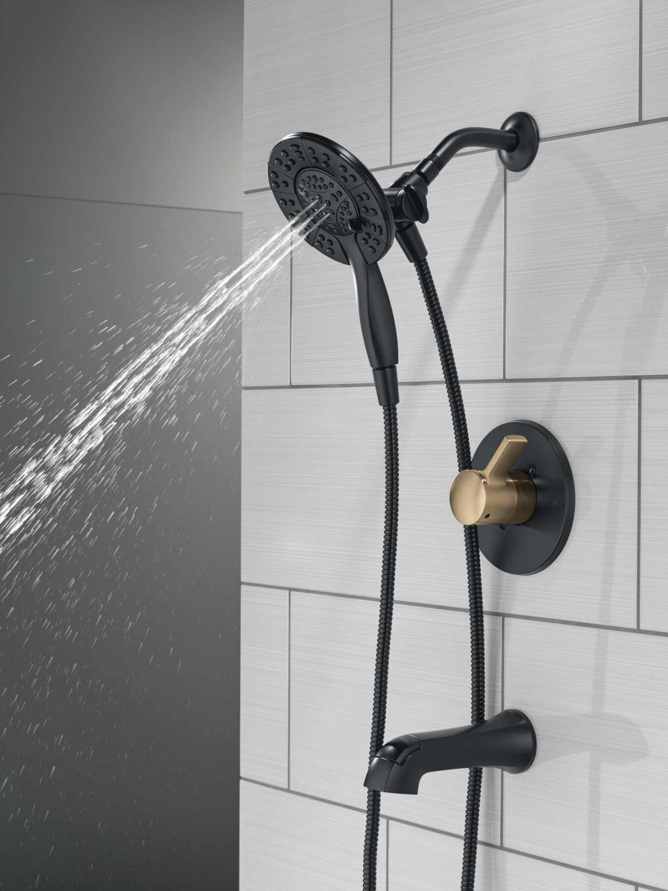 Tub Shower Trim with Universal Rough Bundle