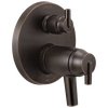 Contemporary Two Handle TempAssure&reg; 17T Series Valve Trim with 6-Setting Integrated Diverter