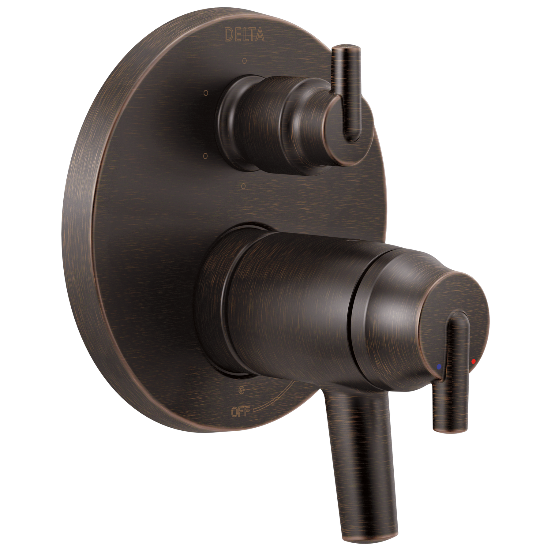 Contemporary Two Handle TempAssure&reg; 17T Series Valve Trim with 6-Setting Integrated Diverter