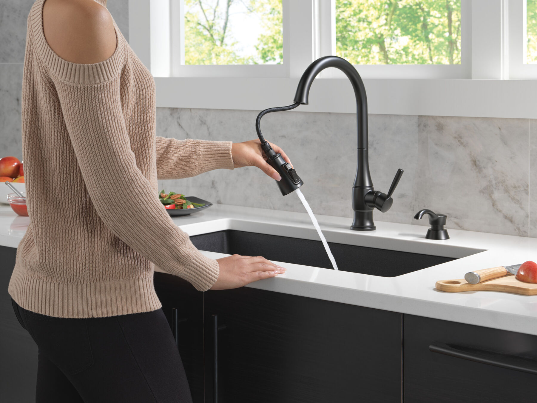 Pull-Down Kitchen Faucet w/Soap (Recertified)