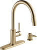 Single Handle Pull-Down Kitchen Faucet with Soap Dispenser