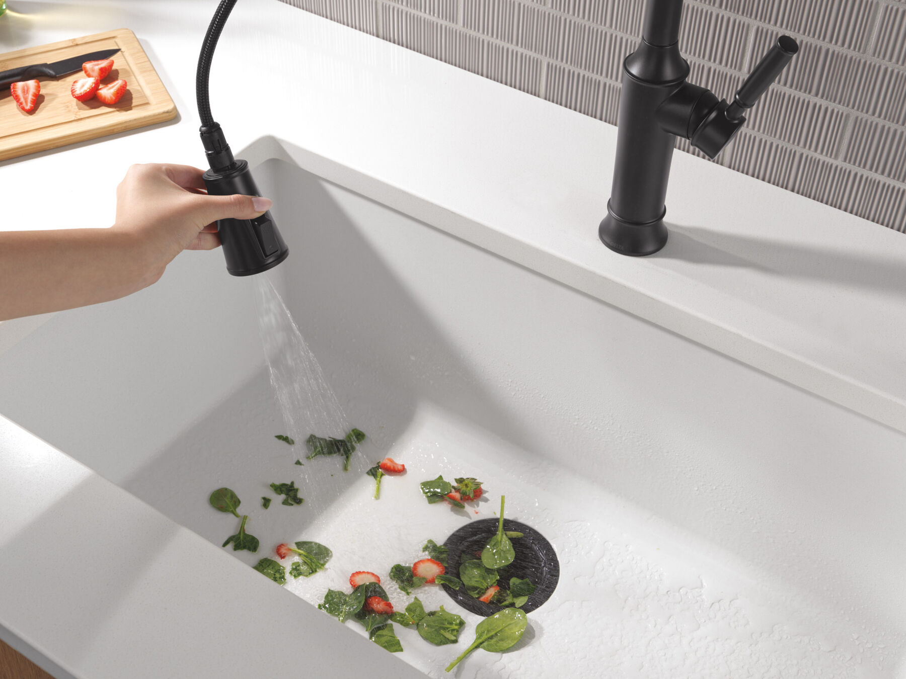 Single-Handle Pull-Down Spring Kitchen Faucet