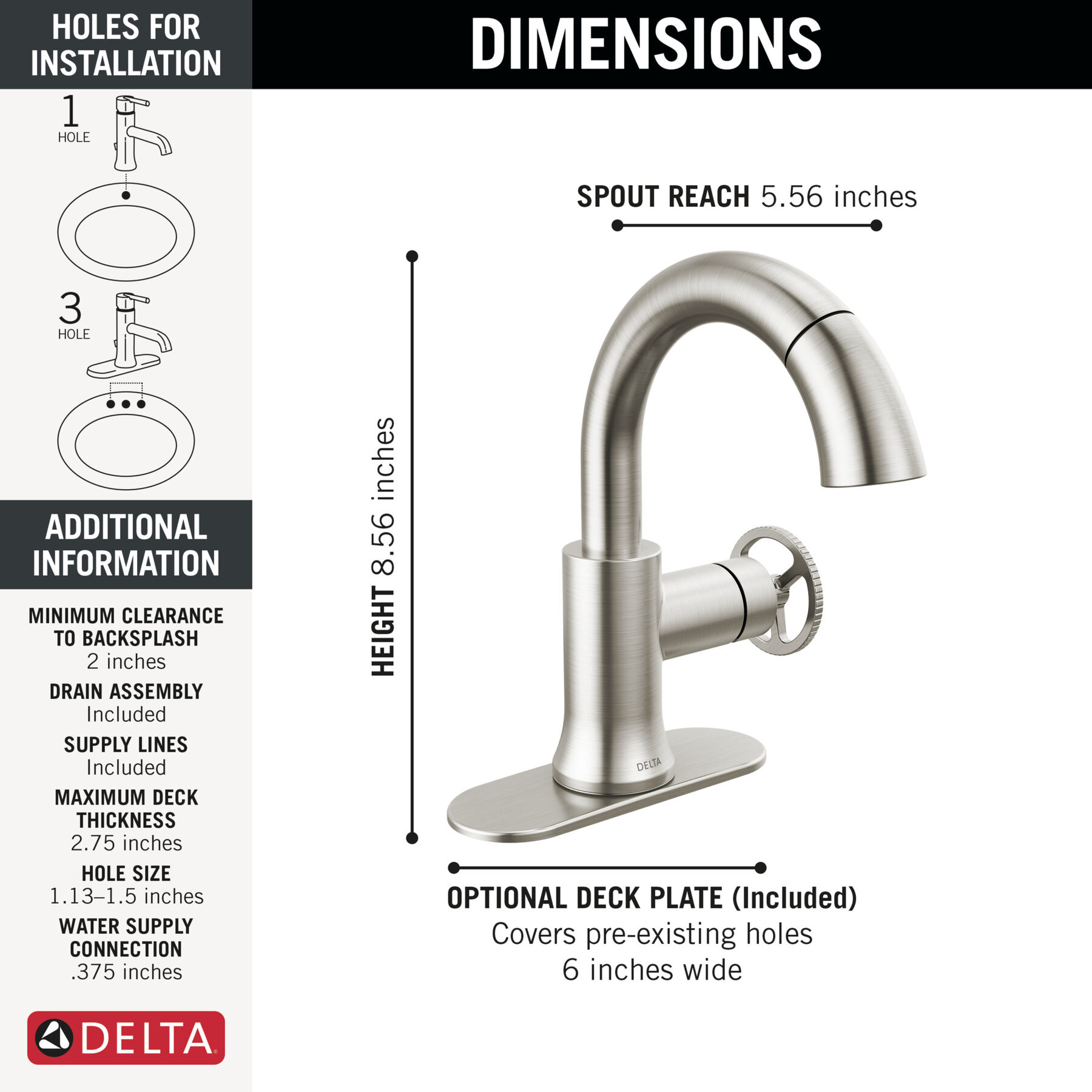Single Handle Pull-Down Bathroom Faucet