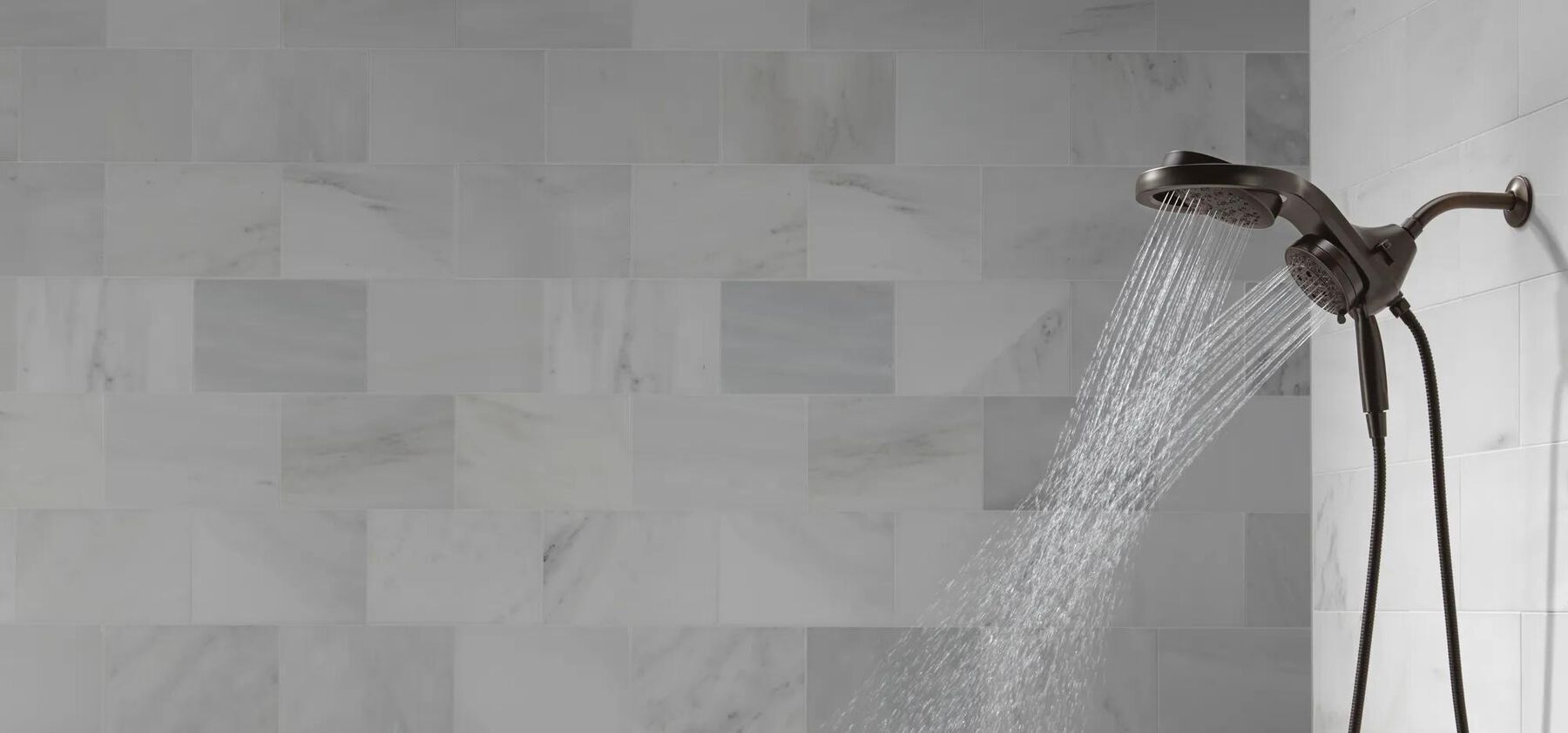 HydroRain&reg; H<sub>2</sub>Okinetic&reg; 5-Setting Two-in-One Shower Head