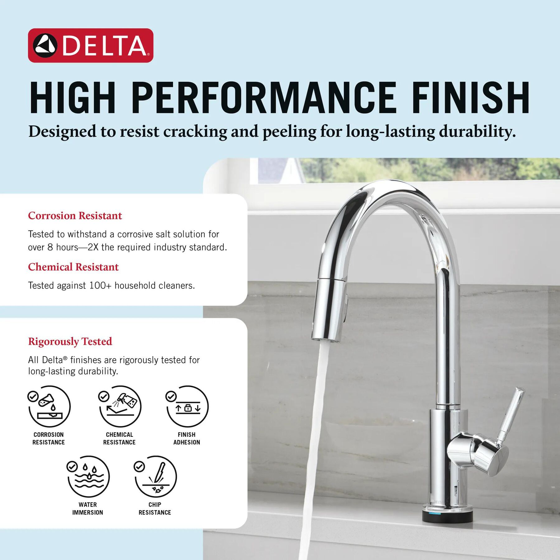 Single Handle Pull-Down Touch<sub>2</sub>O&reg; Technology Kitchen Faucet with Touchless Technology