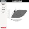 H2Okinetic&reg; 6-Setting 9-inch Raincan Shower Head with Silicone Spray Face