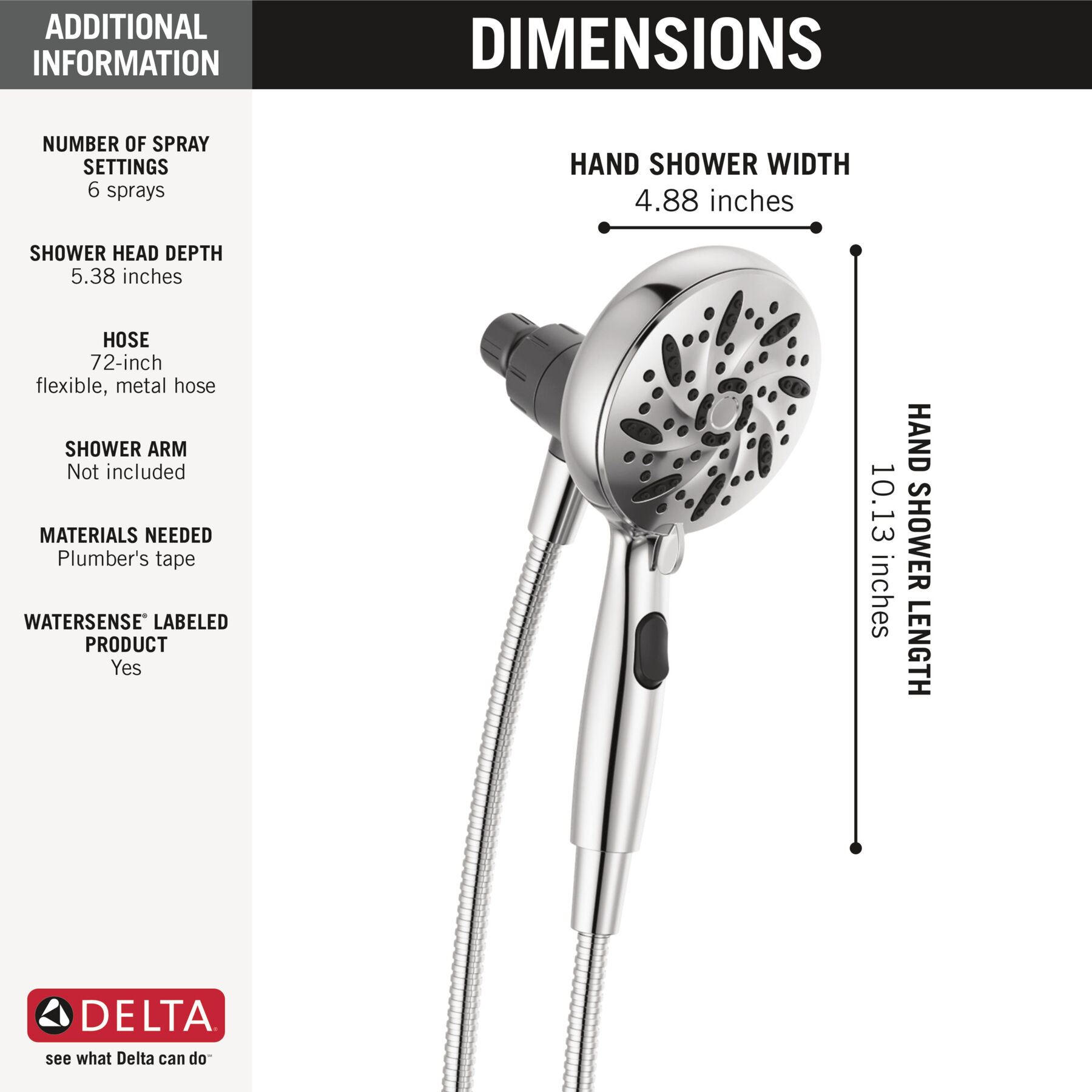 SureDock&reg; Magnetic Hand Shower 1.75 GPM (Recertified)