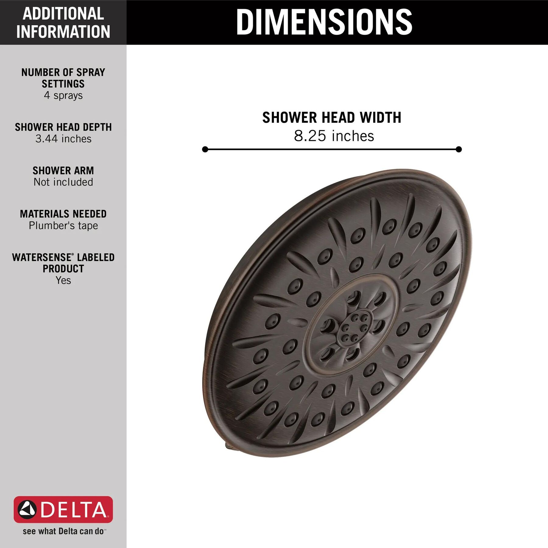 Ultrasoak&reg; 4-Setting Shower Head (Recertified)