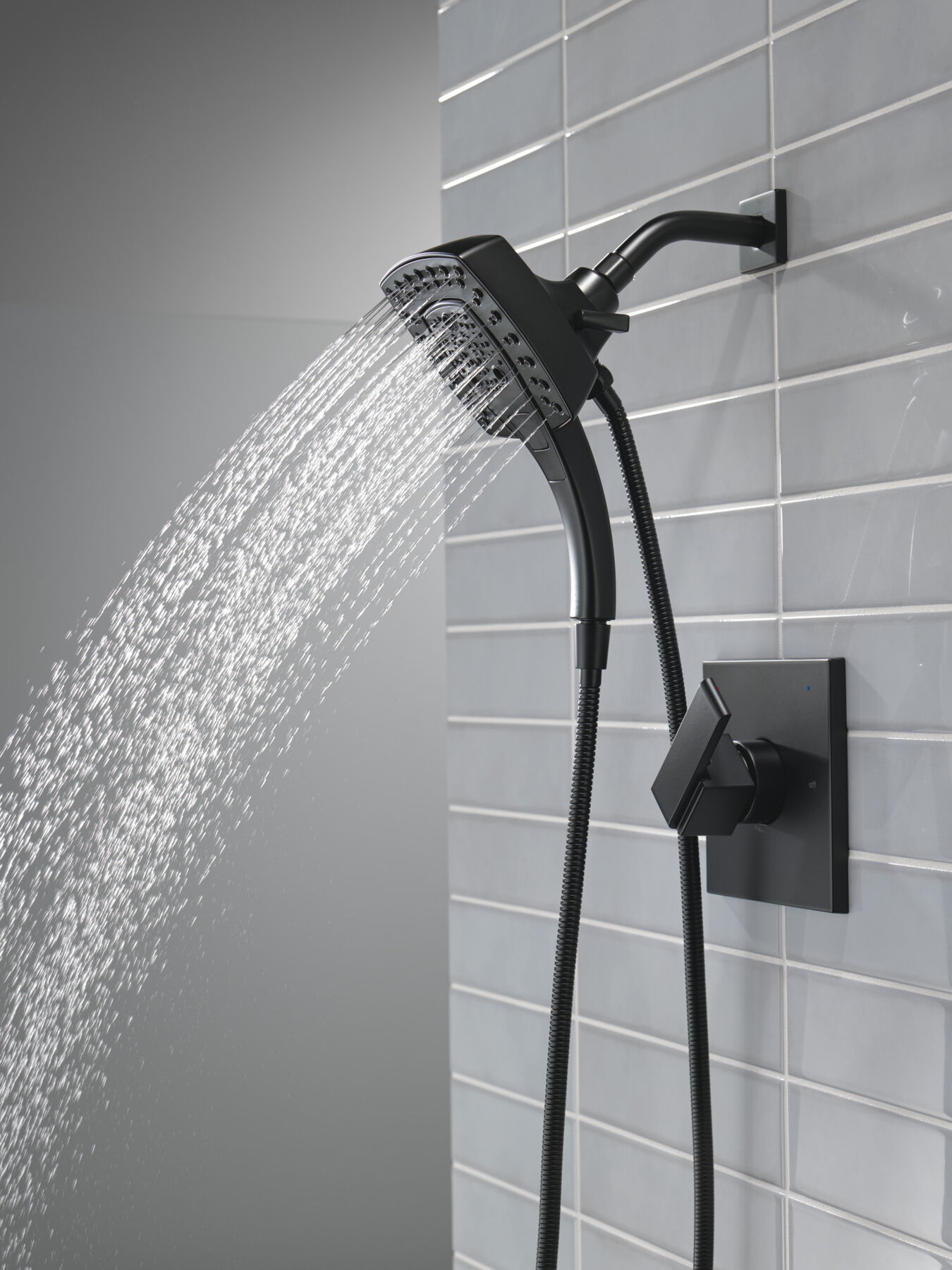 H<sub>2</sub>Okinetic&reg; In2ition&reg; 5-Setting Two-in-One Shower