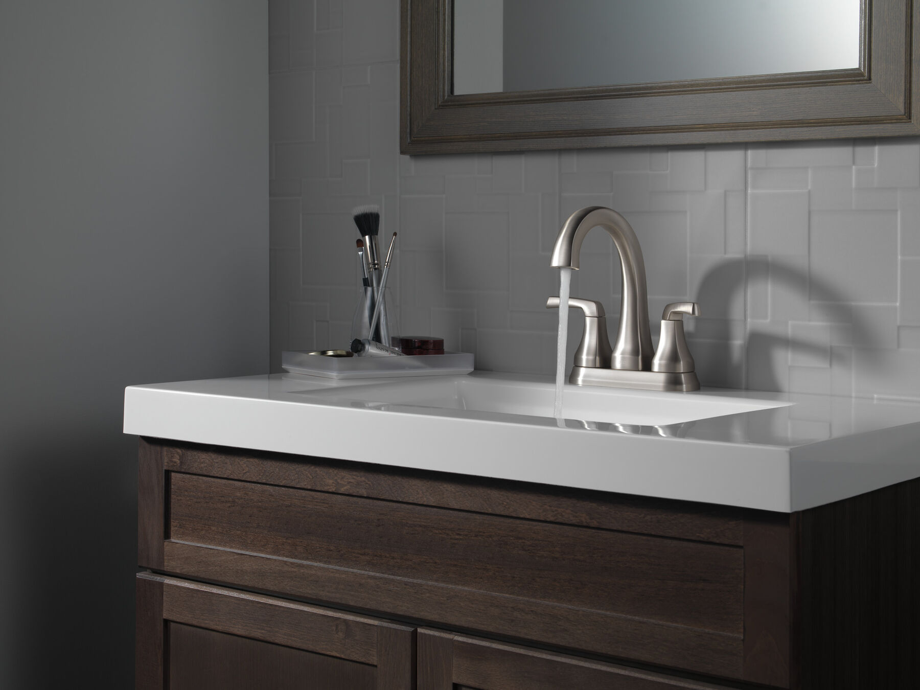 Two Handle Centerset Bathroom Faucet