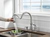 Single Handle Pull-Down Kitchen Faucet with Soap Dispenser