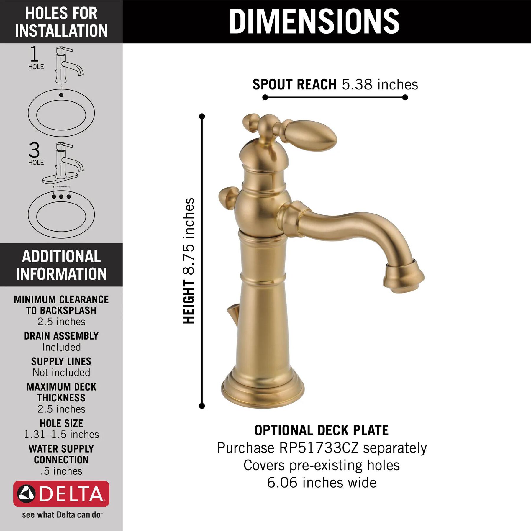 Single Handle Bathroom Faucet