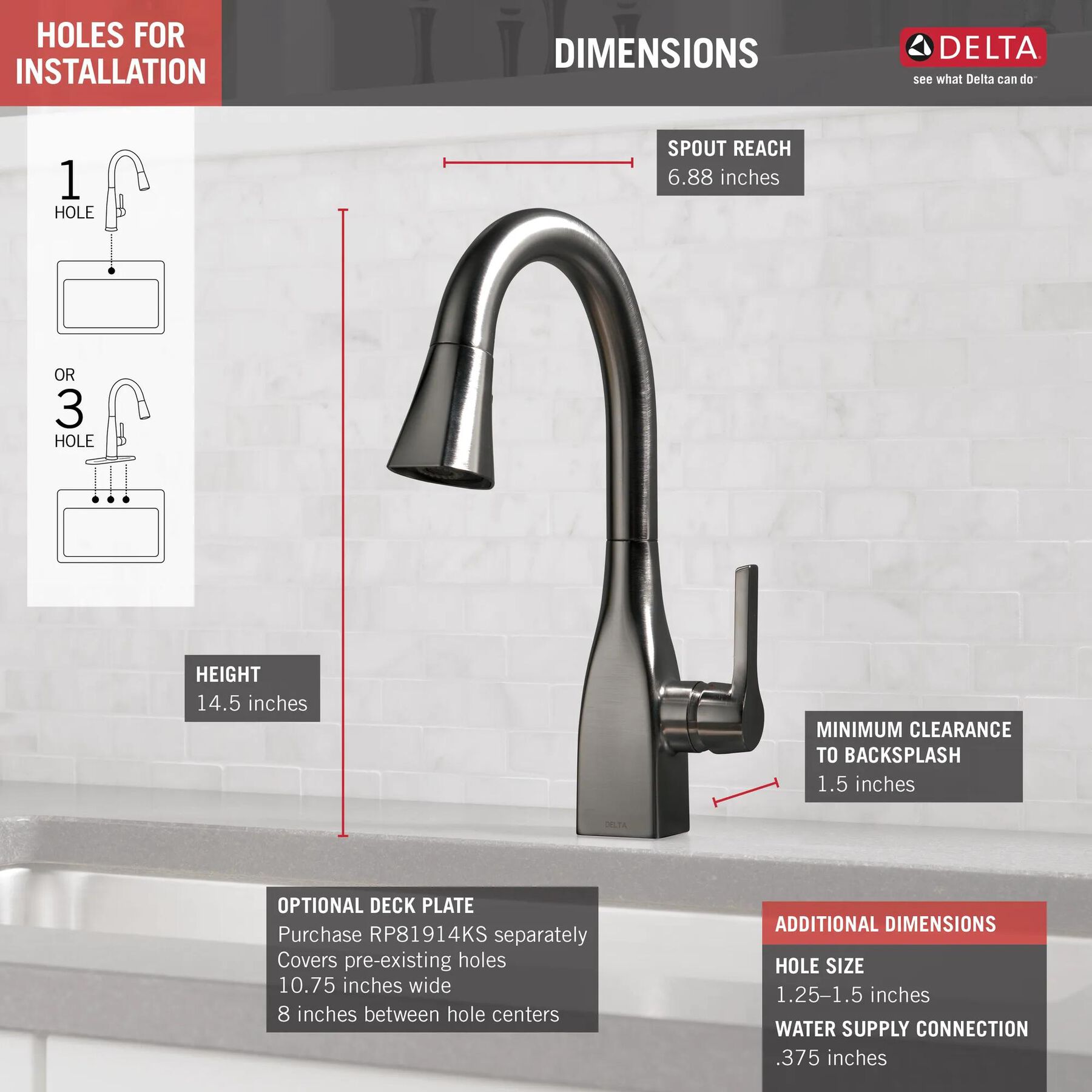 Single Handle Pull-Down Bar/Prep Faucet