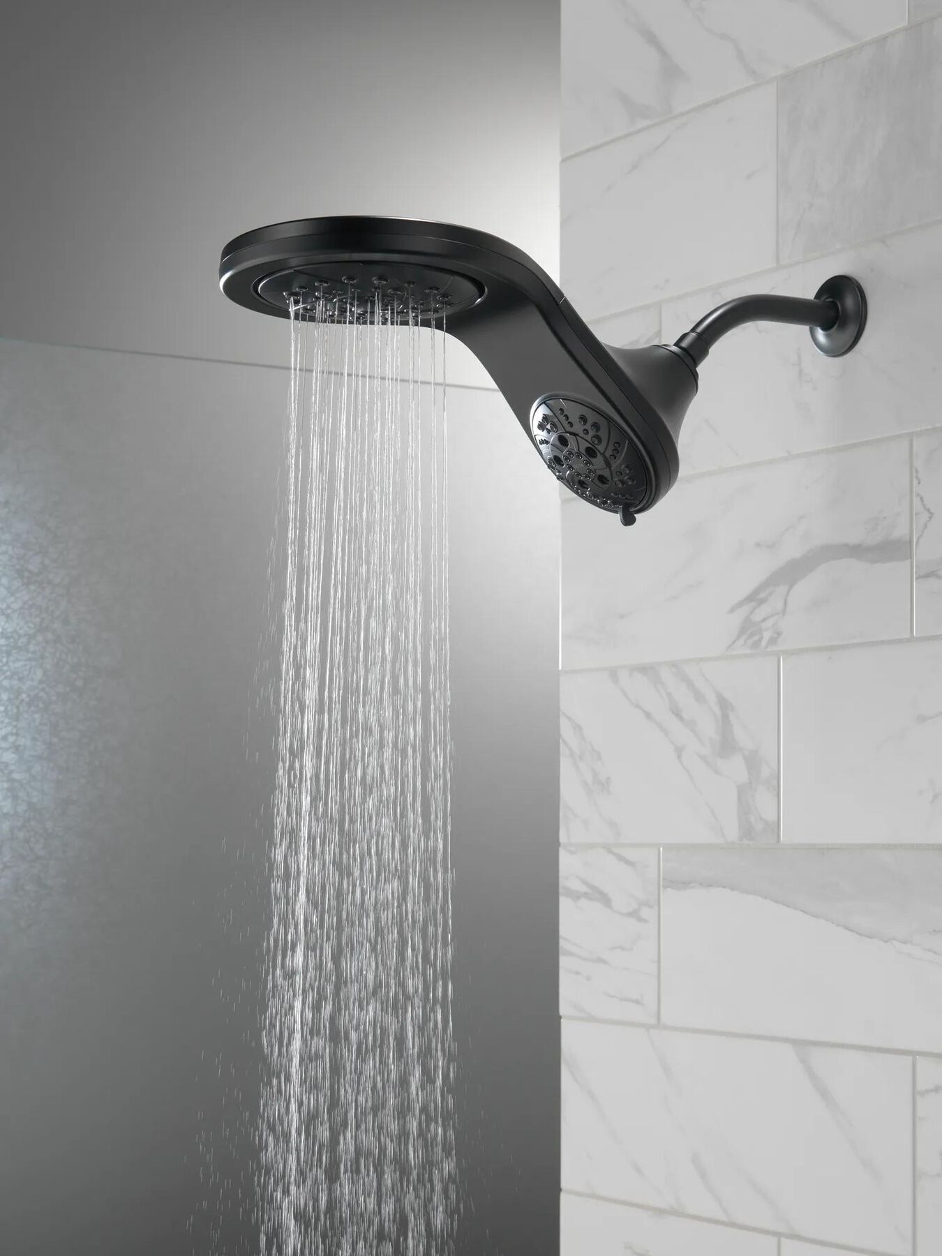 HydroRain&reg; H<sub>2</sub>Okinetic&reg; 5-Setting Two-in-One Shower Head