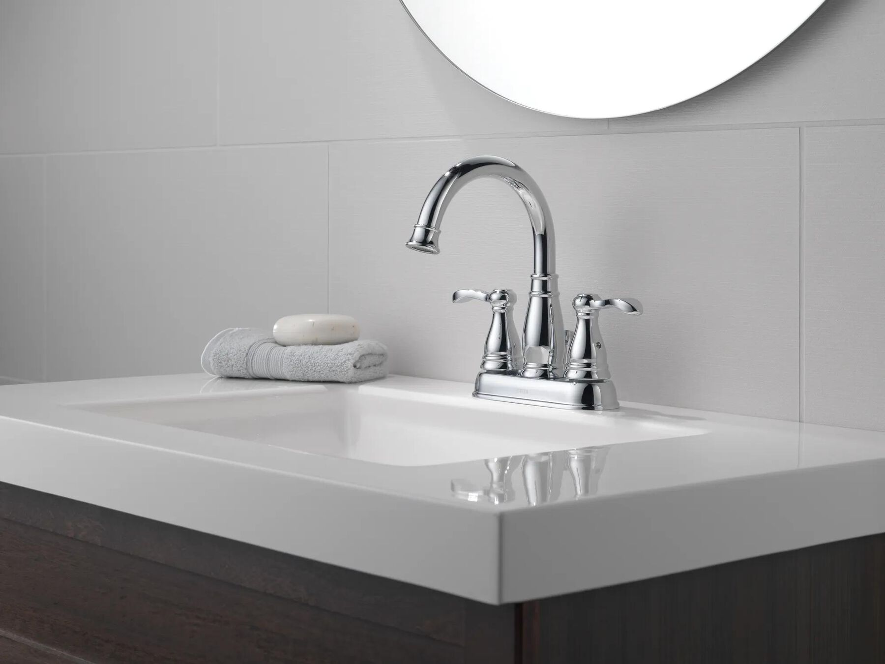 Two Handle Centerset Bathroom Faucet