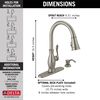 Single Handle Pull-Down Kitchen Faucet with Soap Dispenser and ShieldSpray (Recertified)
