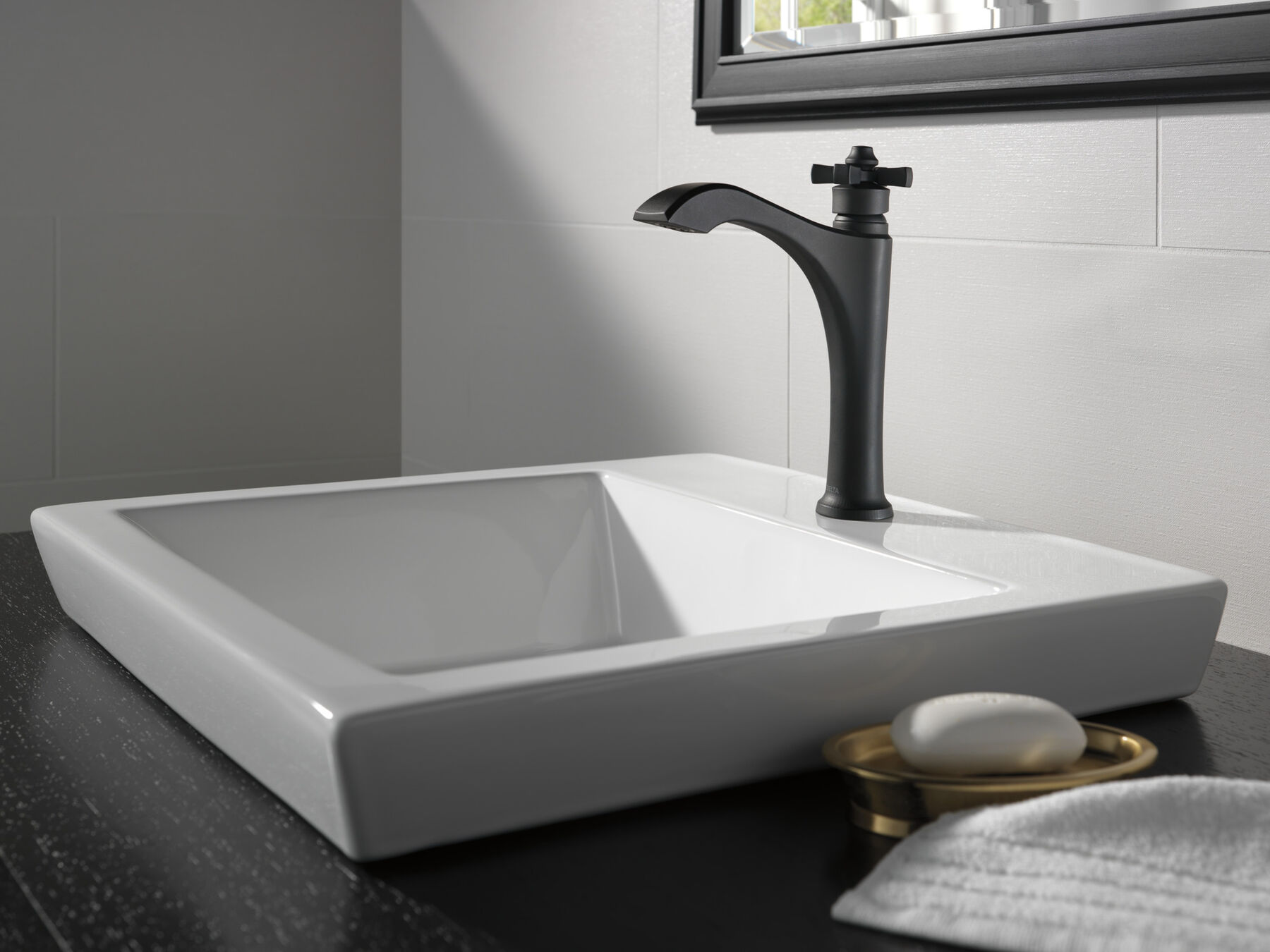 Single Handle Mid-Height Vessel Bathroom Faucet