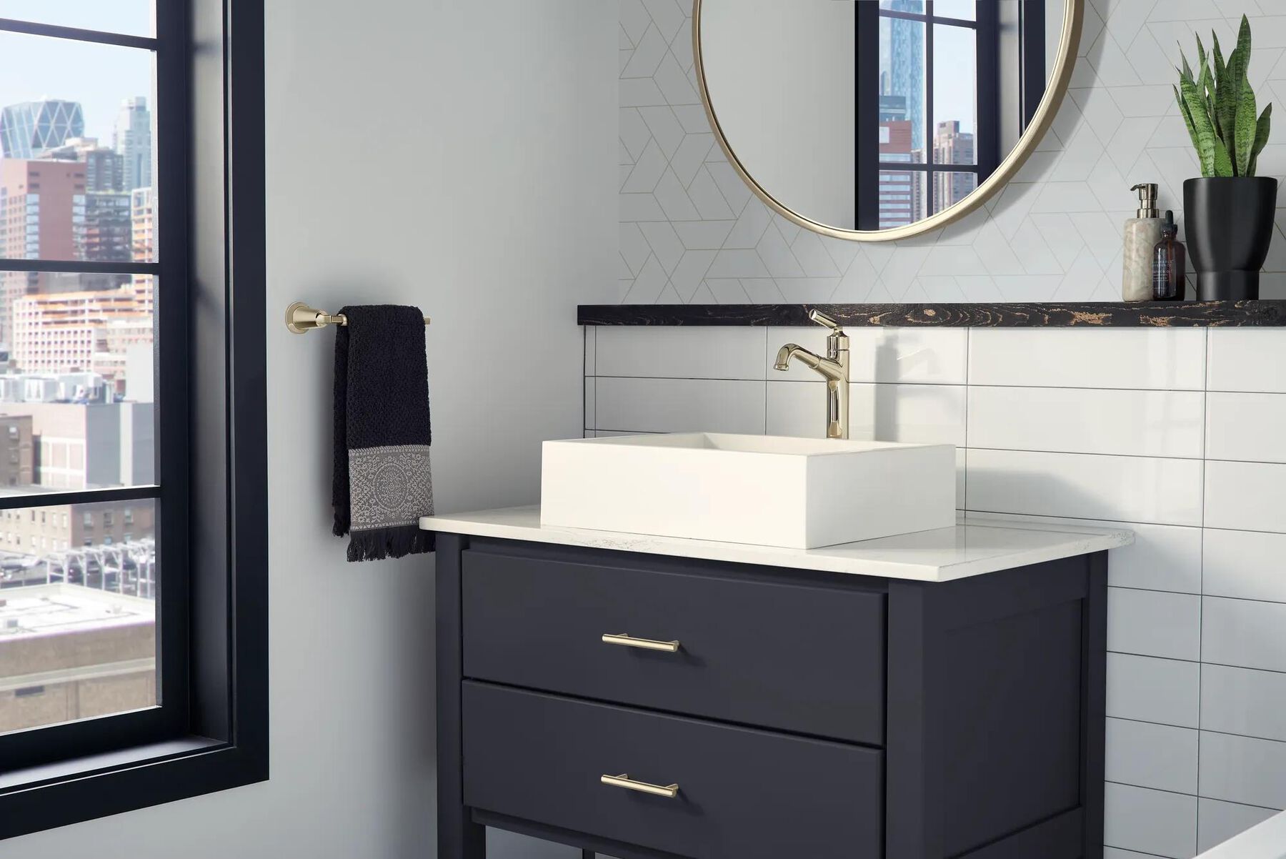 Single Handle Vessel Bathroom Faucet