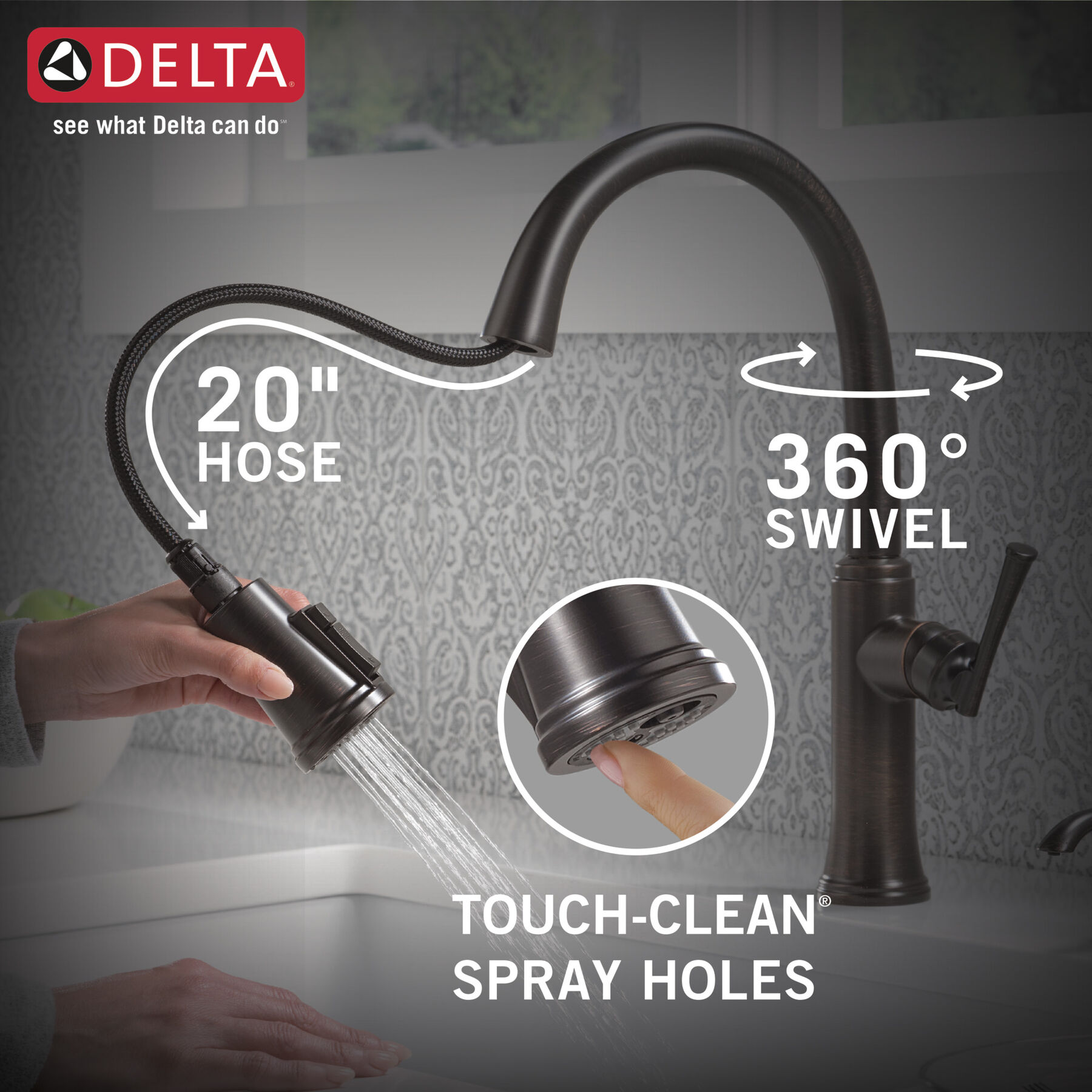 Pull-Down Kitchen Faucet w/Soap Disp (Recertified)
