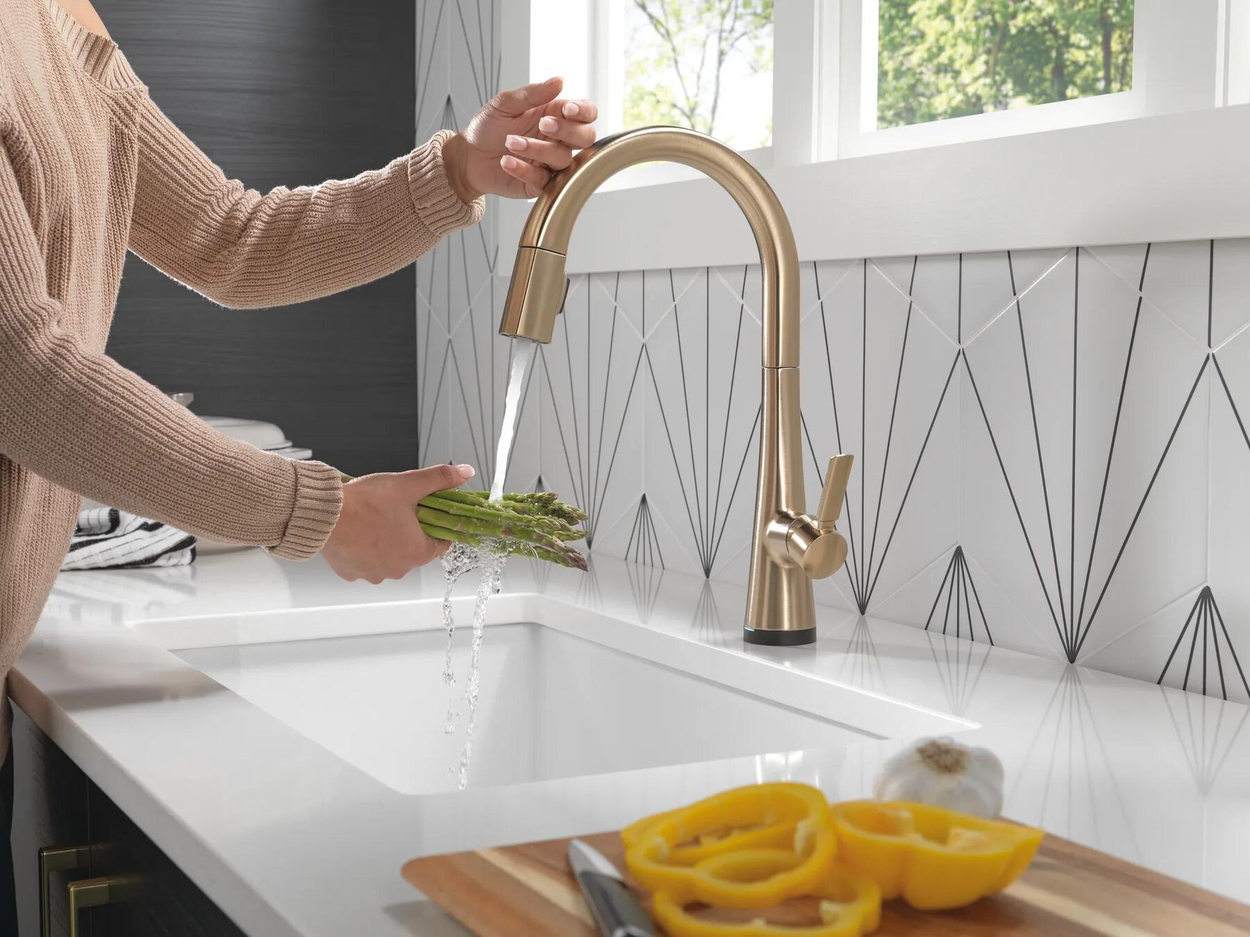 Single Handle Pull-Down Kitchen Faucet With Touch<sub>2</sub>O&reg;  Technology