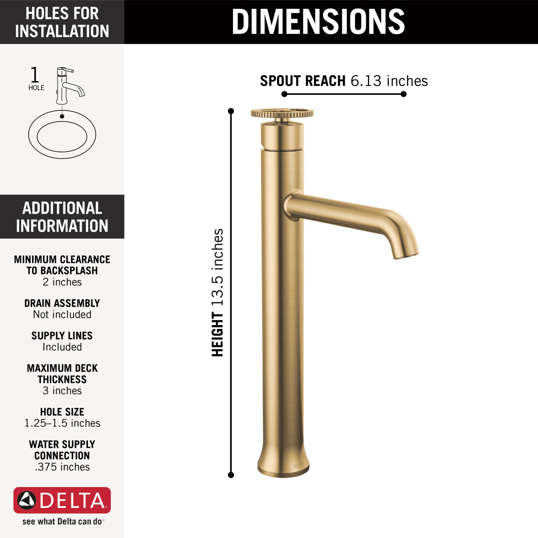 Single Handle Vessel Bathroom Faucet
