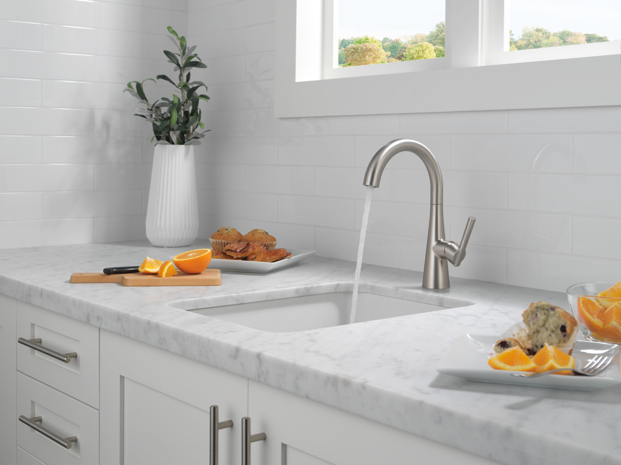Single Handle Bar Prep Faucet in Spotshield Stainless 14882LF-SP