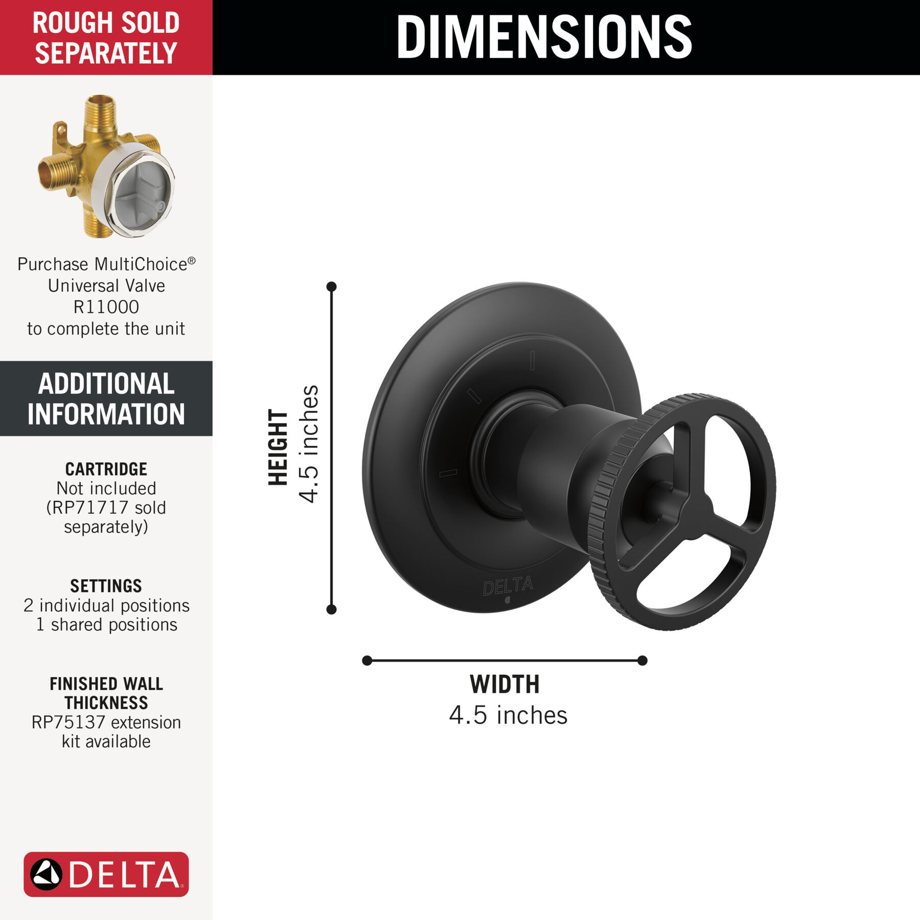 Diverter Trim 3-Setting