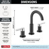 Two Handle Widespread Bathroom Faucet