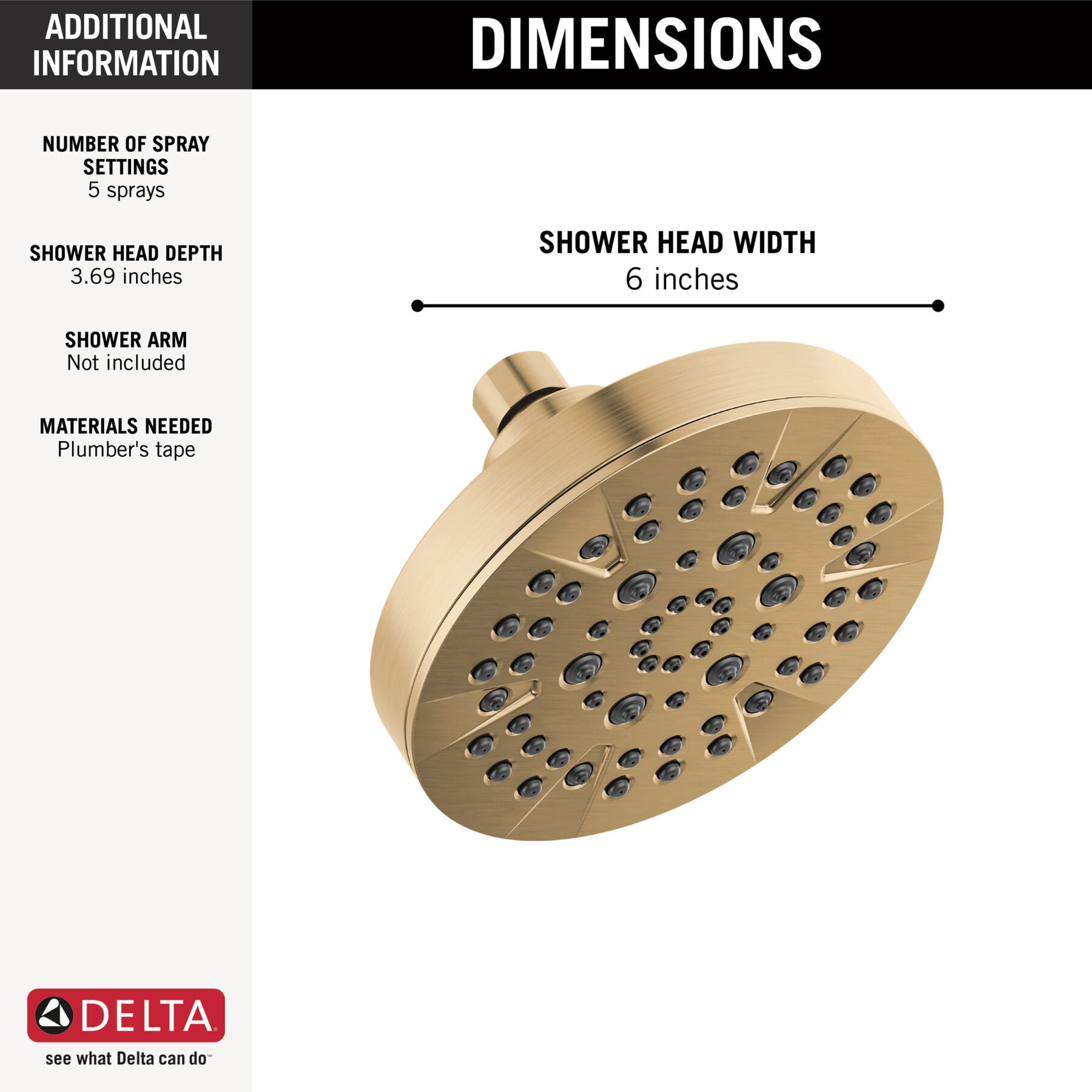 5-Setting Showerhead